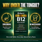 Wellgenix Bio-Available Sublingual B12 B6 Folate Vitamin - Formulated