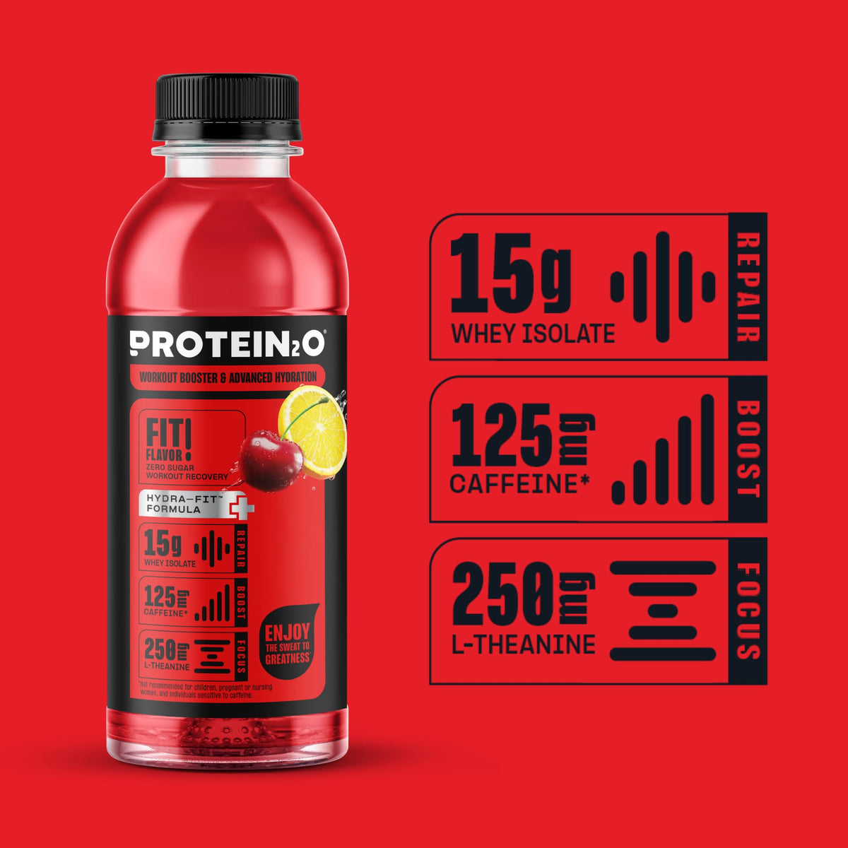 Protein2o 15g Whey Protein Isolate Hydration Drink Plus Energy & Focus