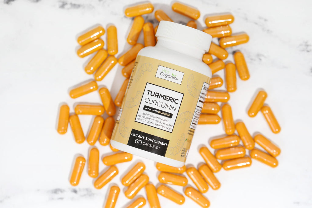 Vita Organics Turmeric Curcumin 1300mg Joint Support - 60 Capsules - image 2