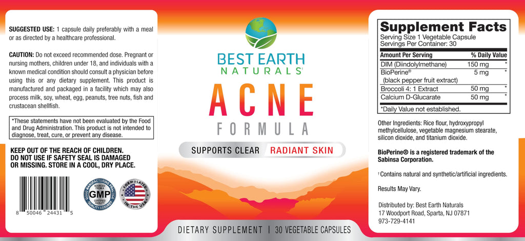 Best Earth Naturals Clear Skin Acne Support Supplement - 30 Capsules - image 3