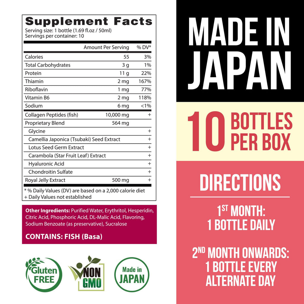 AFC Tsubaki Ageless Marine Collagen Drink with Royal Jelly - 3 Pack - image 2