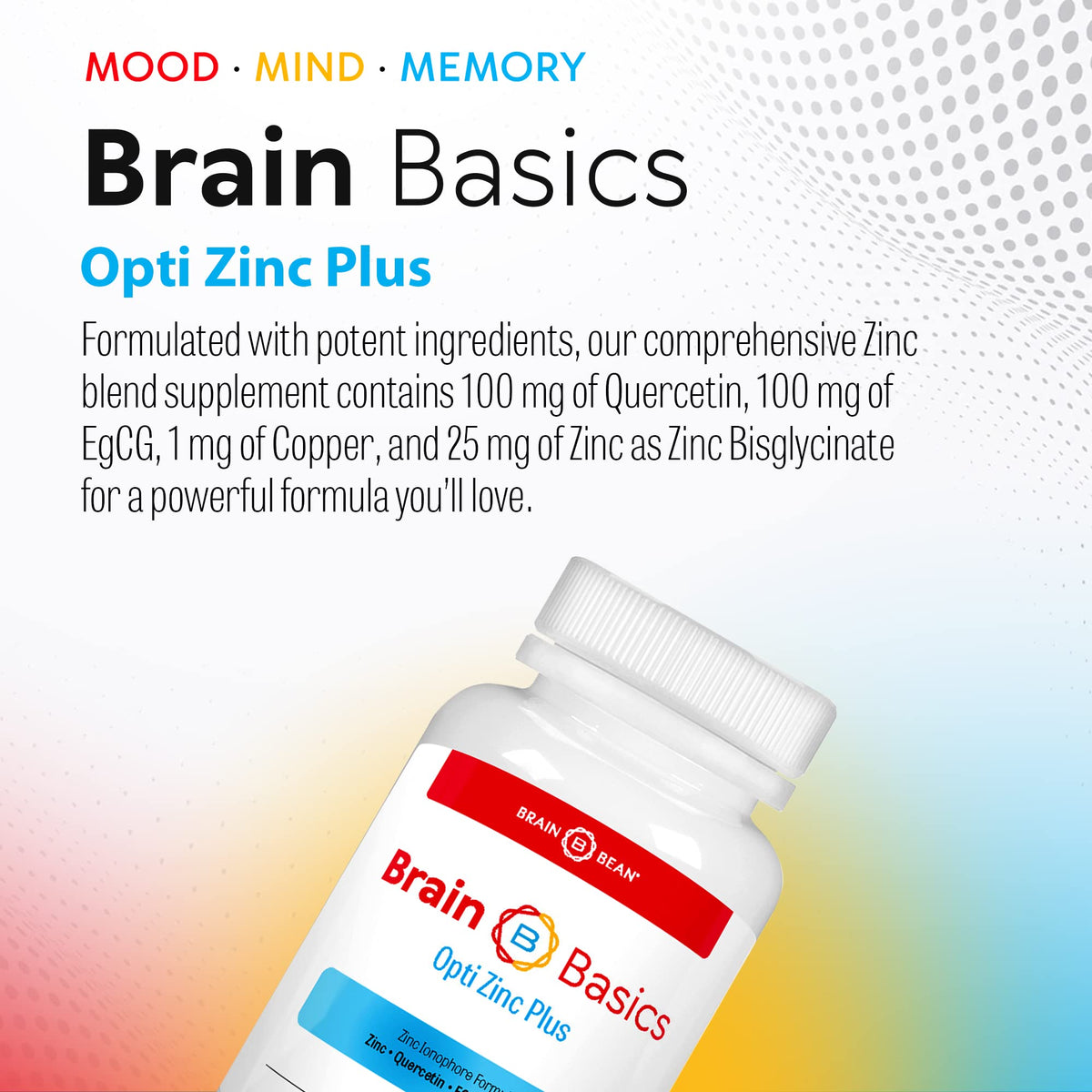 Brain Bean Opti Zinc Plus Immune Support - 60 Capsules - image 6