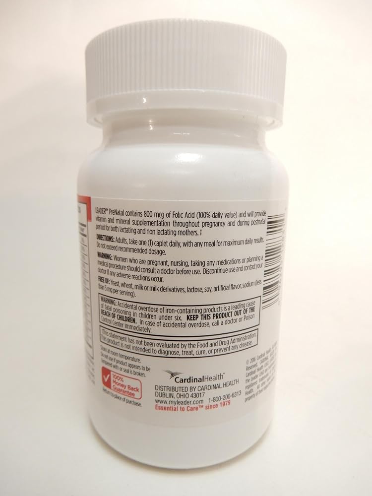 Leader Prenatal Vitamins Caplets - 300 Count (Pack of 3) - image 3