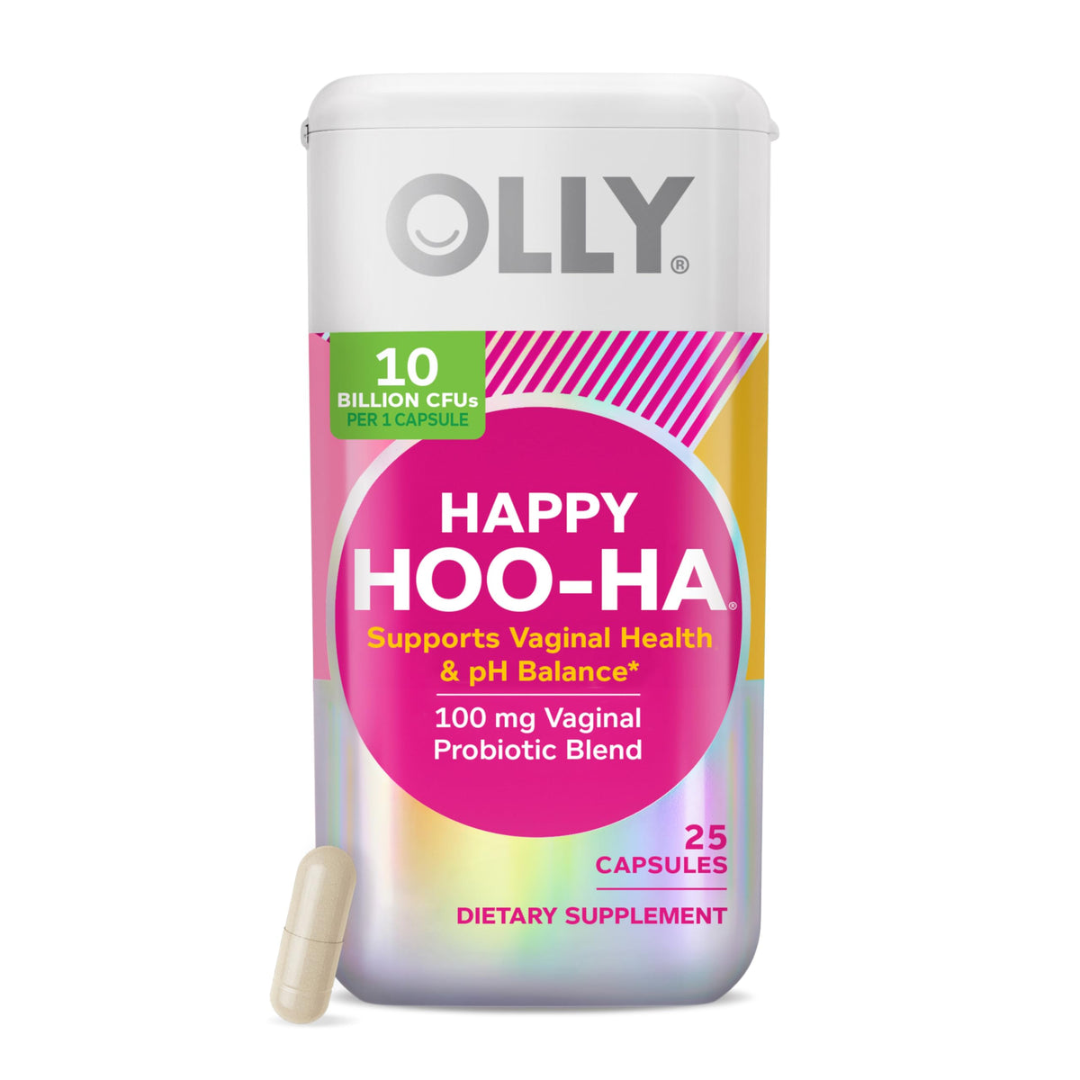 OLLY Happy Hoo-Ha Vaginal Probiotics - 25 Capsules