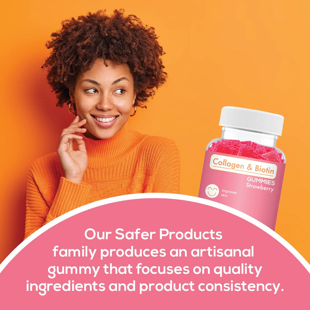 Safer Products Collagen Biotin Gummies - 60 Gummies - image 5