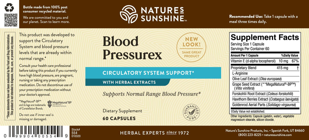 Nature's Sunshine Blood Pressurex - 60 Capsules - image 6