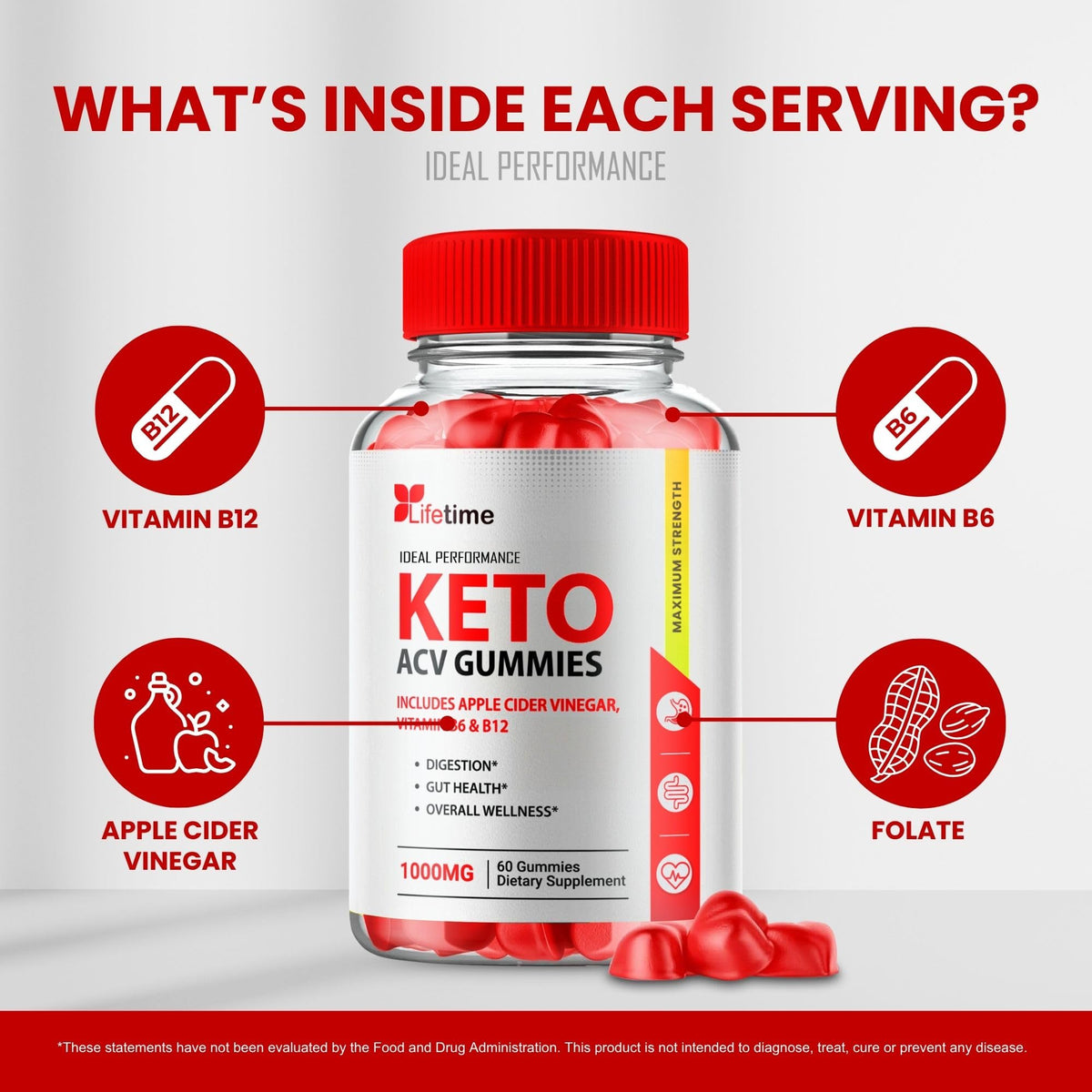 IDEAL PERFORMANCE Lifetime Keto Max Gummies Vegan - 300 Gummies - image 4