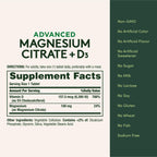 Nature's Bounty Advanced Vitamin D3 with Magnesium Citrate - 90 Tablets - image 5