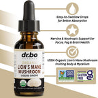 DR. BO Lion's Mane Mushroom Liquid Drops for Focus - 1 Fl Oz - image 2