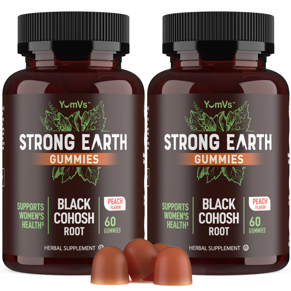 YUM-V'S Strong Earth - Black Cohosh Root Gummies Natural Extract