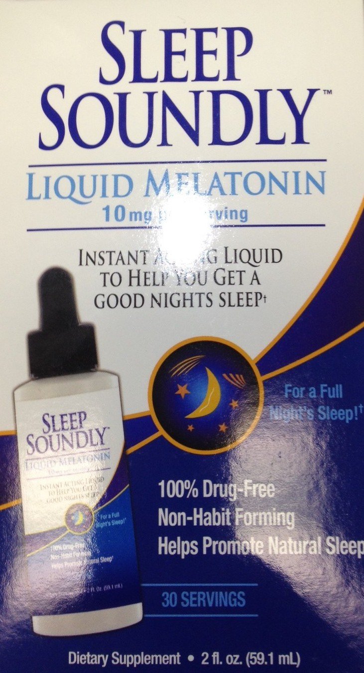 Sleep Soundly Liquid Melatonin 10mg Sleep Formula - 2 Fl Oz