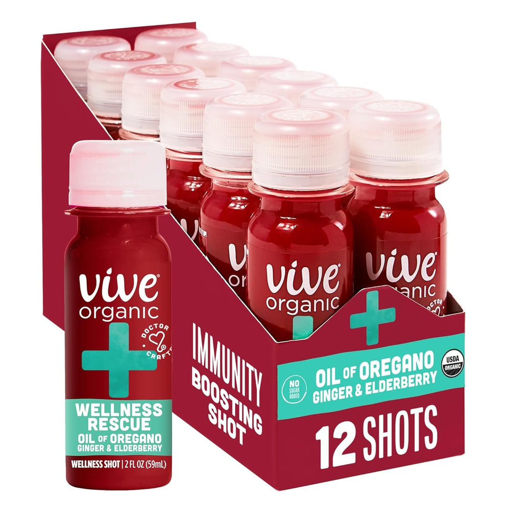 Vive Organic Immune Support Shot Oil of Oregano - 12 Pack