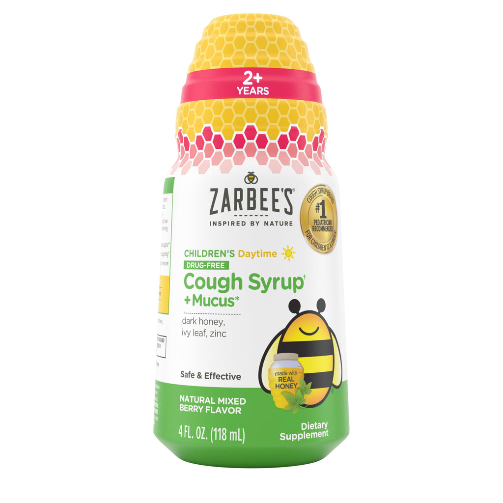 Zarbee's Kids Daytime Cough Syrup + Mucus with Honey - 4 fl oz