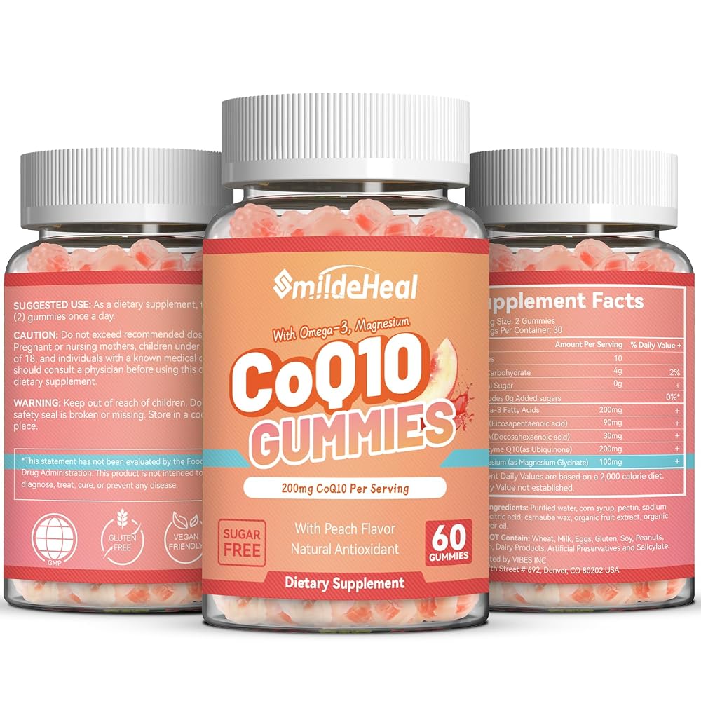 SmildeHeal Sugar Free CoQ10 Gummies 200 MG
