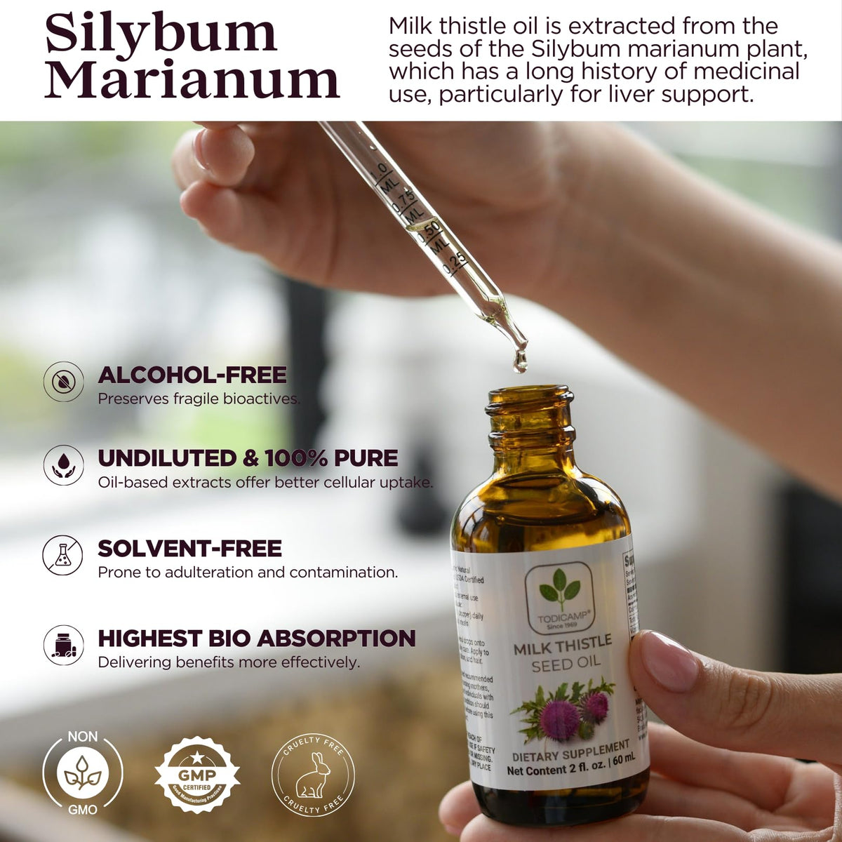 TODICAMP Milk Thistle Oil Liquid Extract - 2 fl oz - image 5