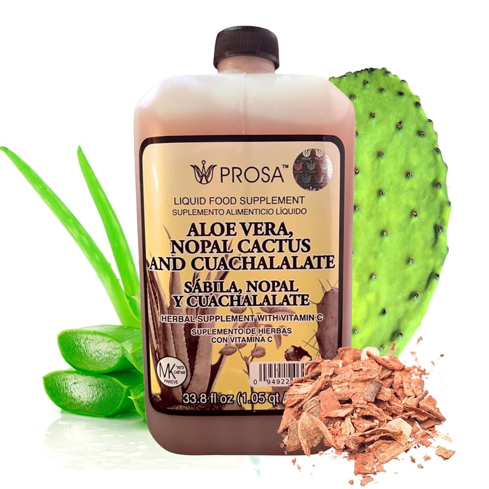 YERBERO PROSA Aloe Vera Nopal Cactus Herbal Supplement - 33.8 fl oz
