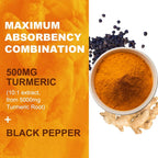 EAZGOO Turmeric Curcumin Gummies 500mg - 60 Count - image 3