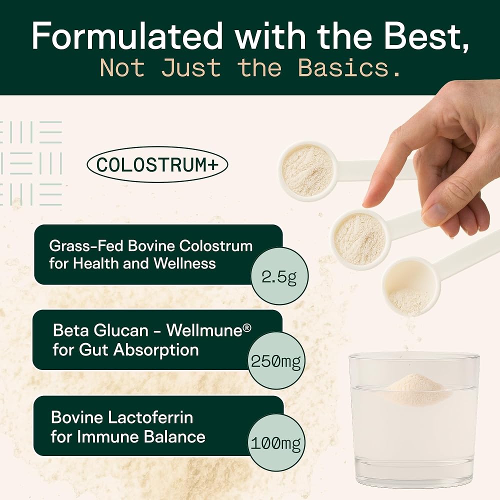 Adapt Naturals Colostrum Supplement with Lactoferrin & Beta Glucan