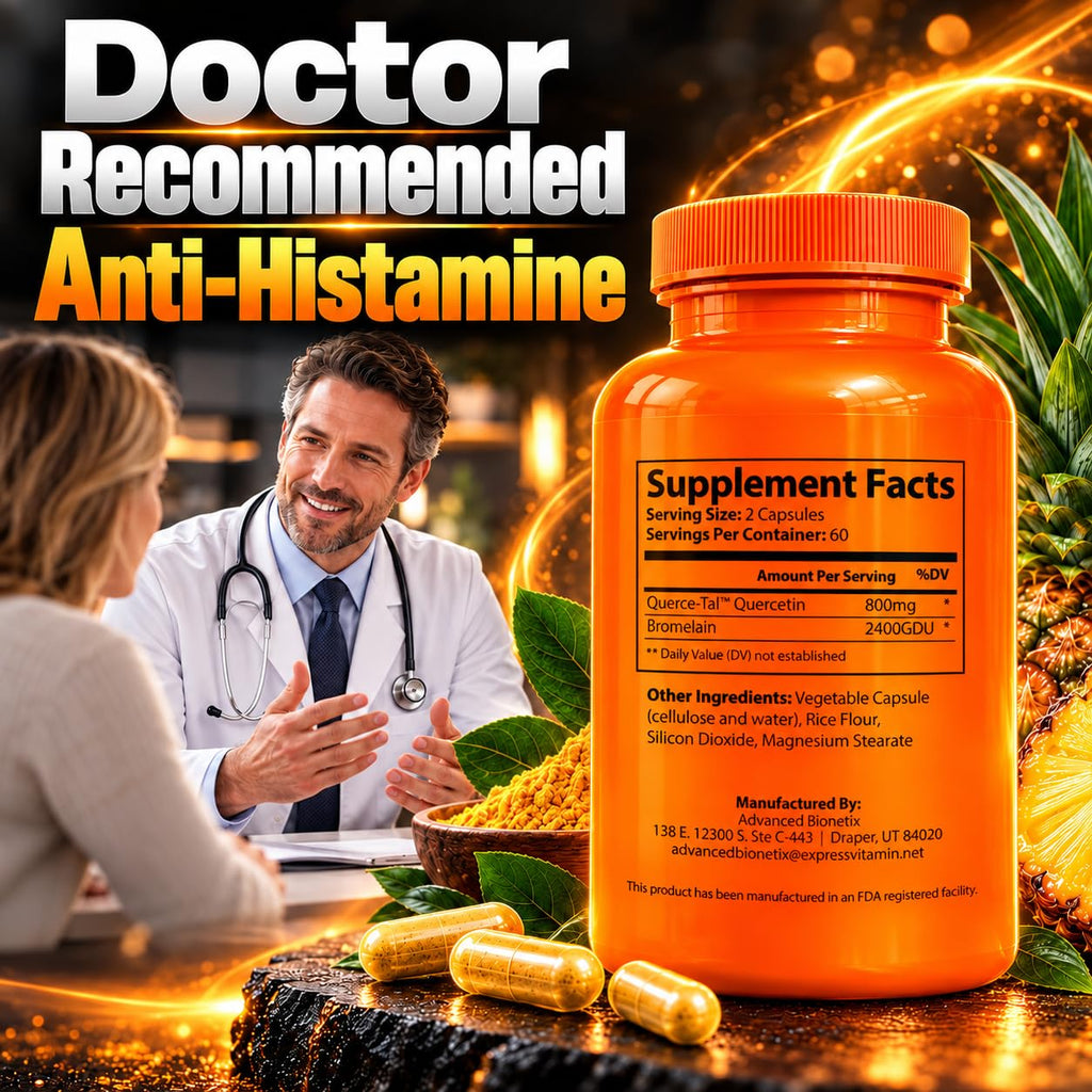 Advanced Bionetix Querce-Tal Quercetin + Bromelain - 120 Vegetarian Capsules - image 6