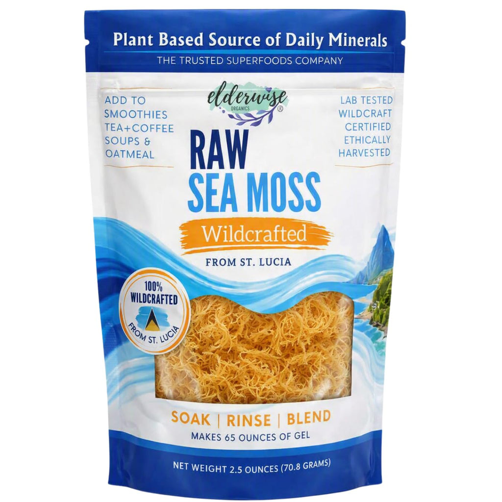Elderwise Golden Sea Moss Raw Wildcrafted Gracilaria - 2.5oz