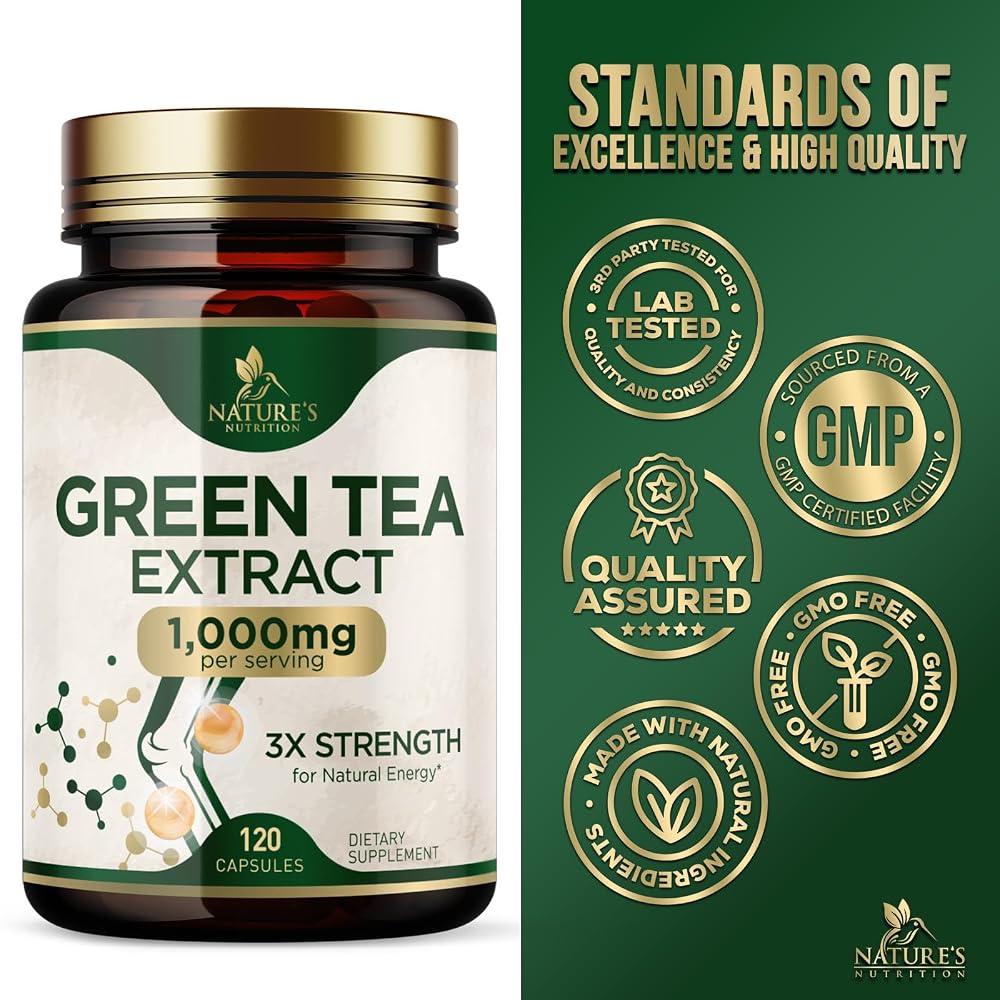 Nature's Nutrition Green Tea Extract 1000mg Per Serving - image 5