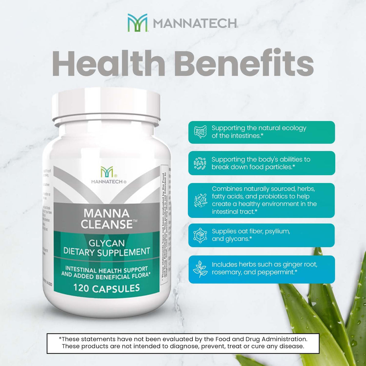 Mannatech MannaCleanse Gut Enzymes & Probiotics - 120 Capsules - image 5