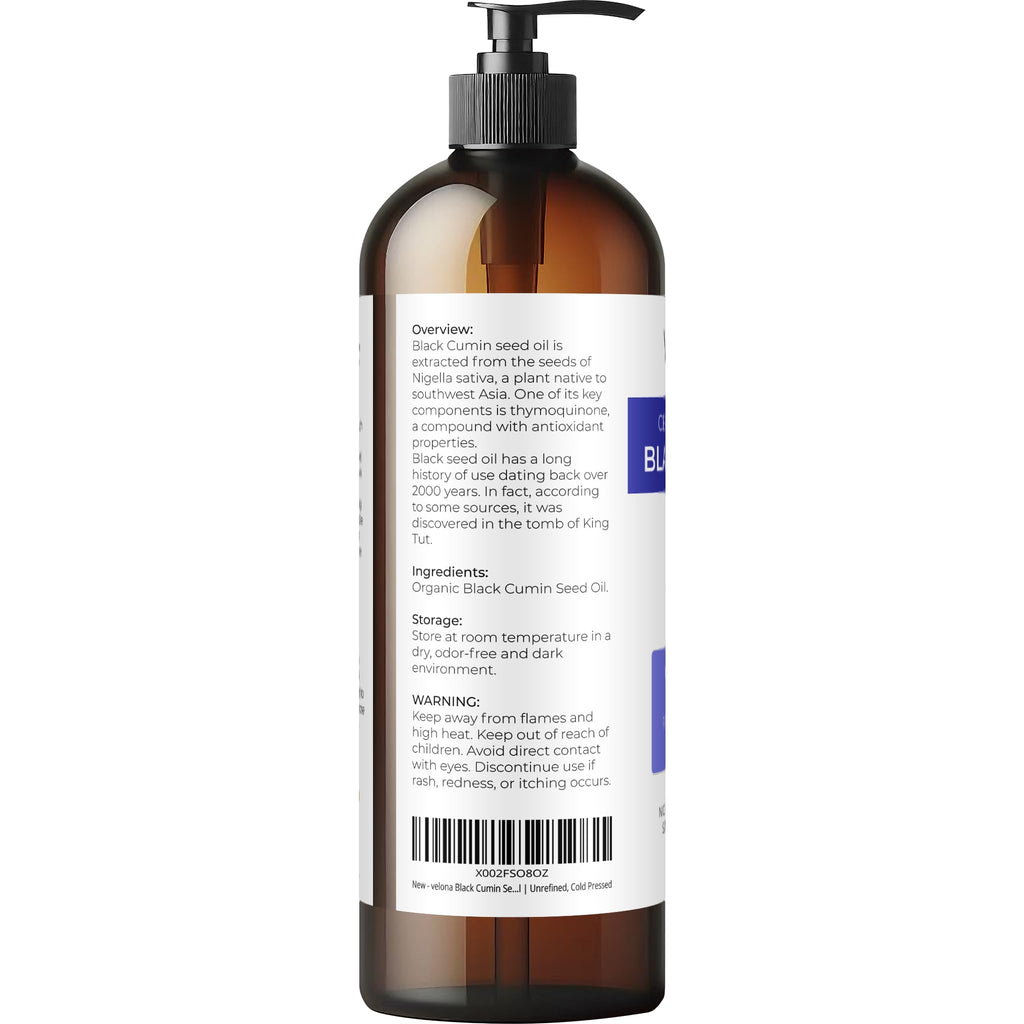 velona USDA Organic Black Cumin Seed Oil - 16 fl oz - image 3