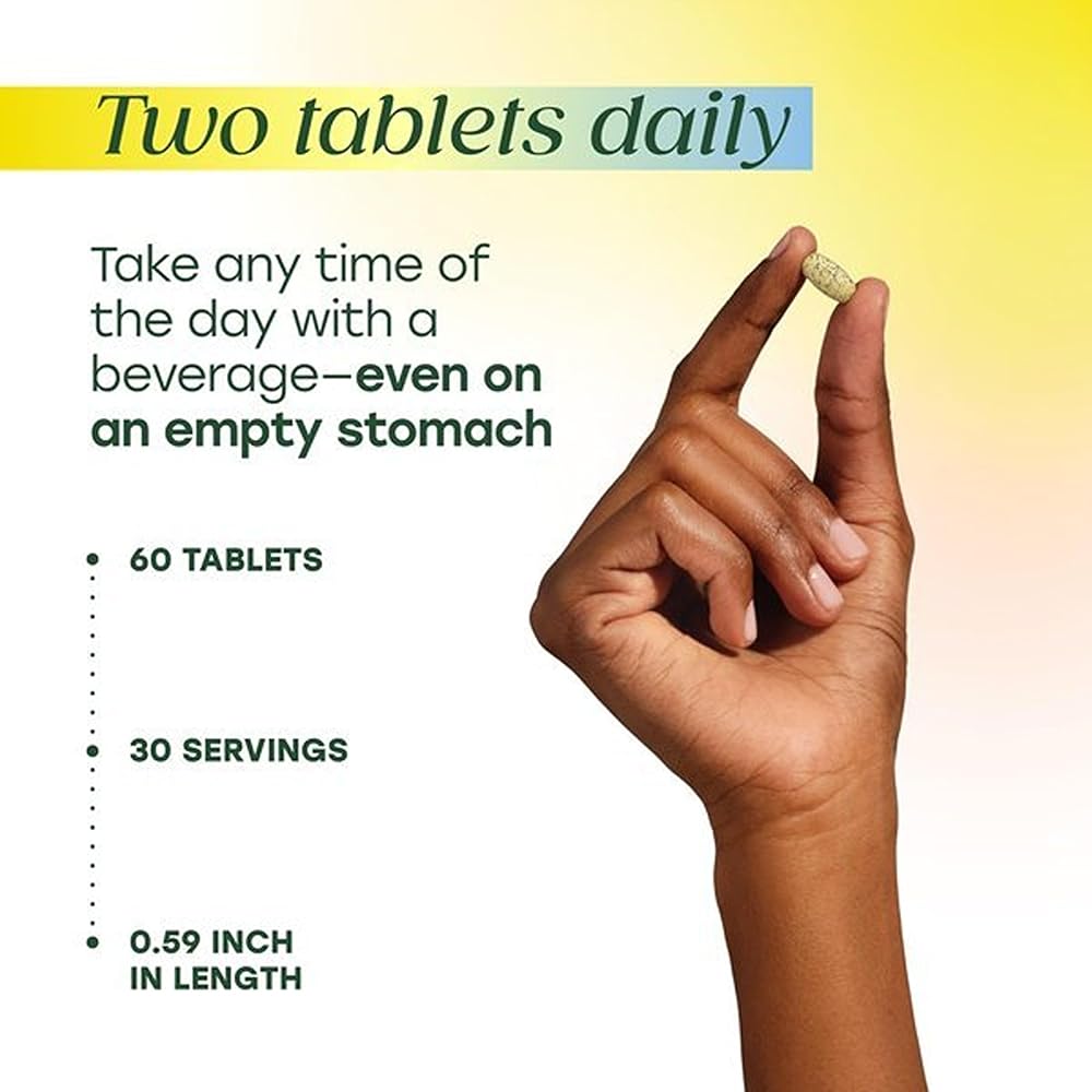 MegaFood L-Theanine 200mg & B Complex with Zinc - 60 Tablets - image 6