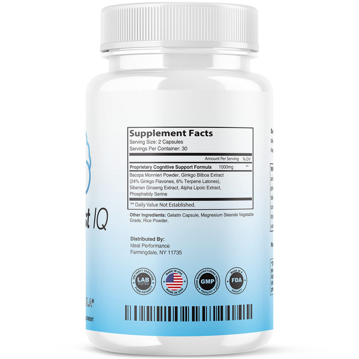 IDEAL PERFORMANCE Neuro Boost IQ Brain Supplement - 60 Capsules - image 2