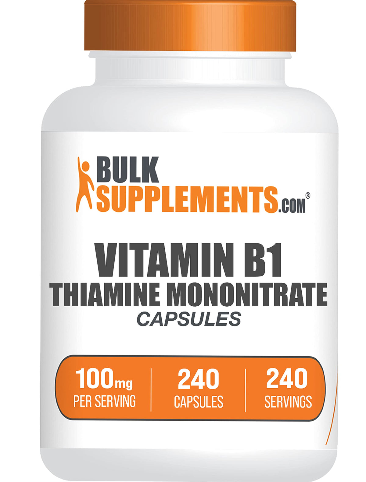 BulkSupplements Thiamine Mononitrate Vitamin B1 100mg - 240 Capsules