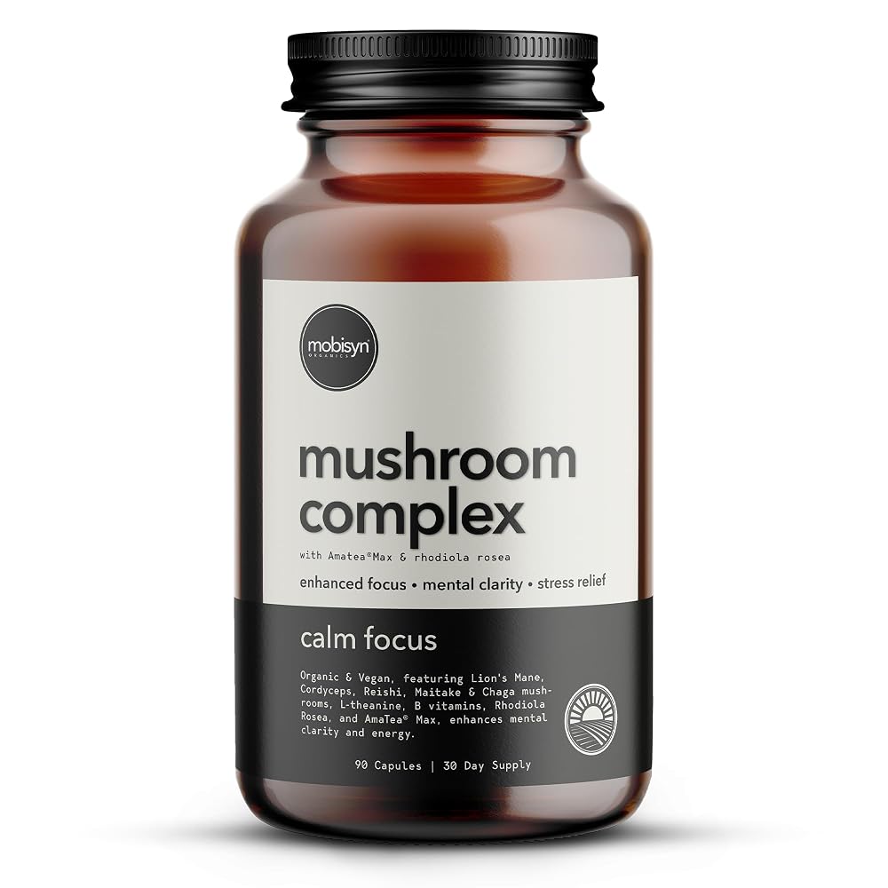 Mobisyn Organic Mushroom Supplement with Cognitive Nootropic Mushroom