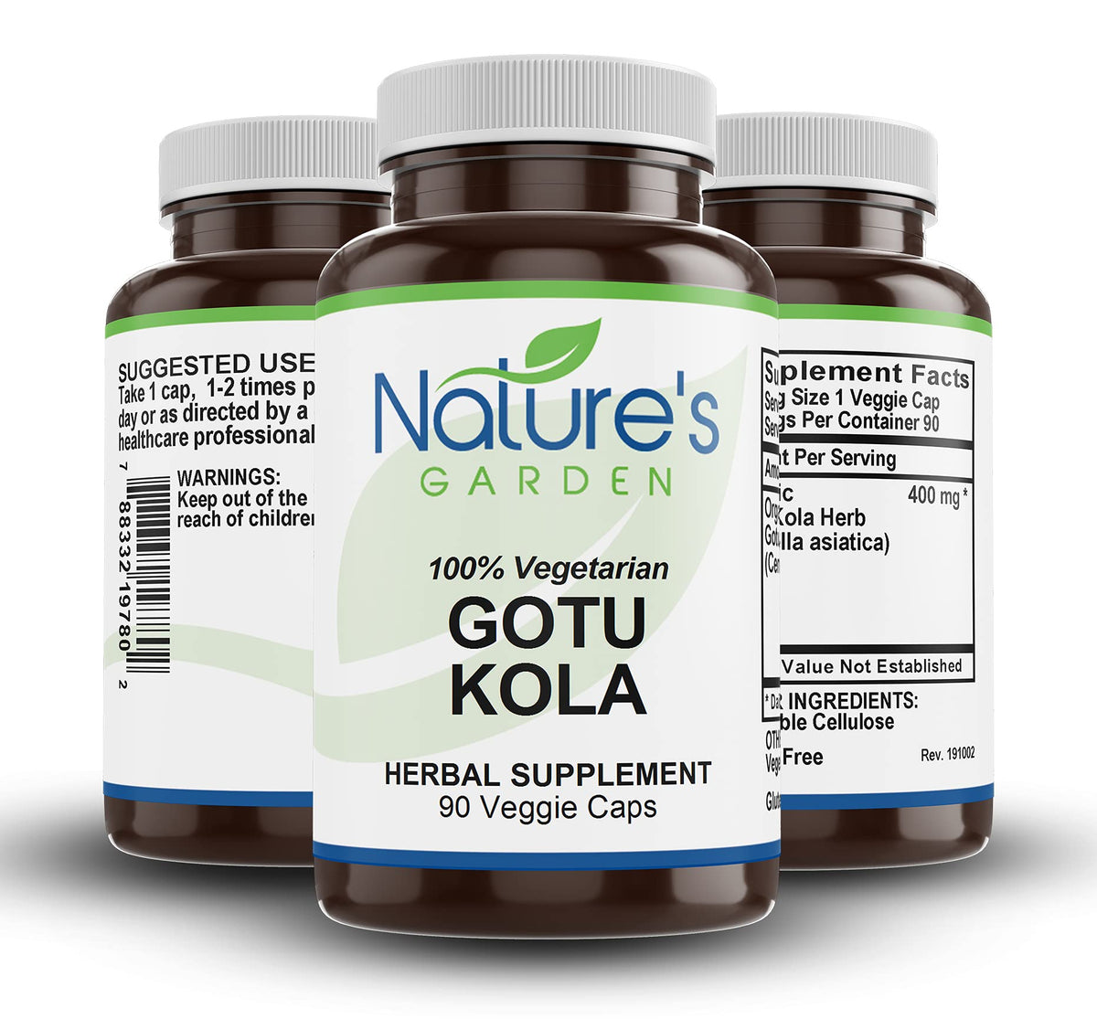 Nature's Garden Essentials Gotu Kola 400mg - 90 Vegetarian Capsules - image 3