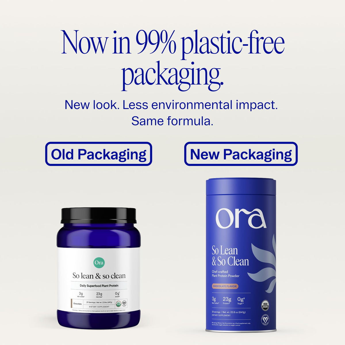 Ora Organic Vegan Protein Powder - 21g Plant Based Protein Powder
