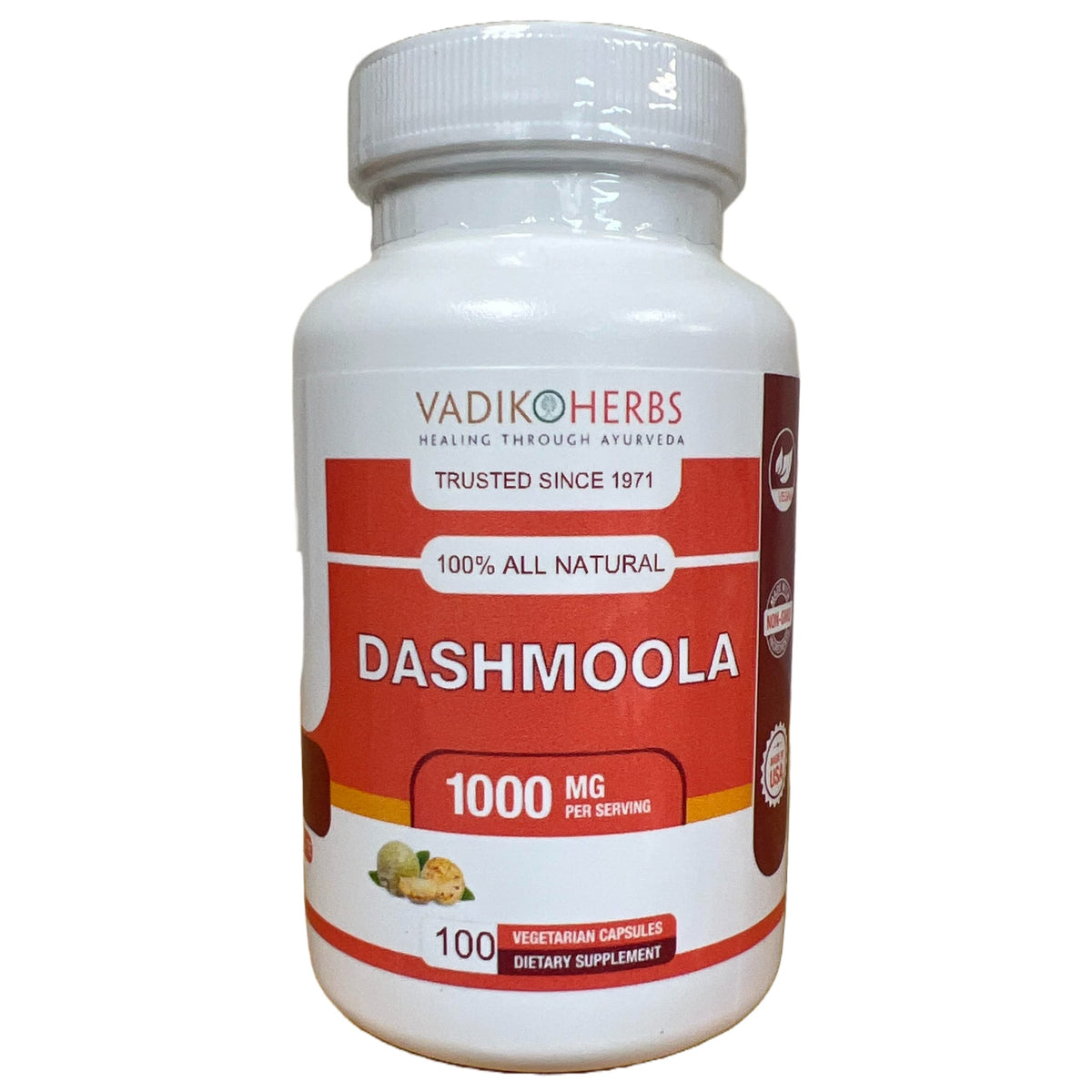 Vadik Herbs Dashmoola - 100 Vegetarian Capsules