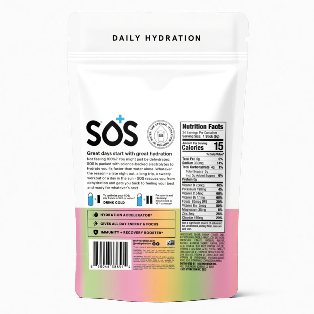 SOS Hydration Electrolyte Powder Sticks