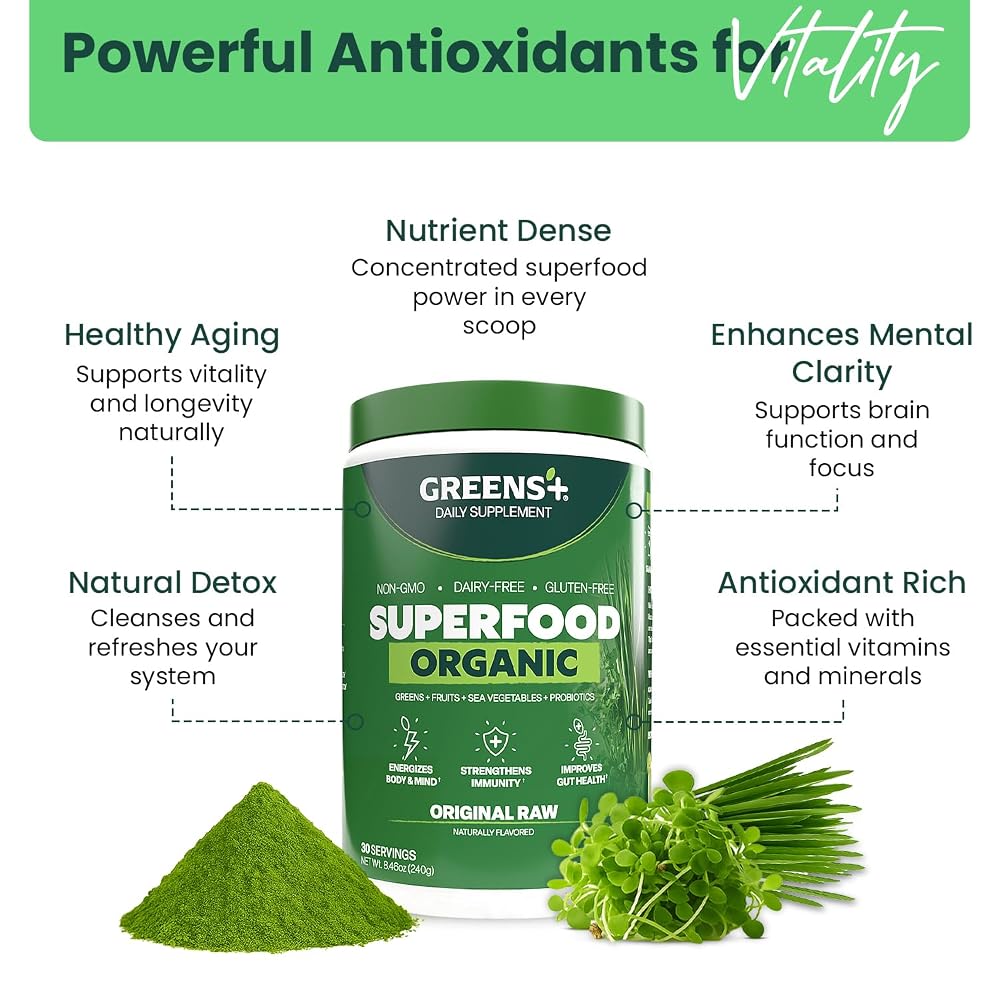 Greens+ Organic RAW Superfood Powder - 8.46 oz - image 4