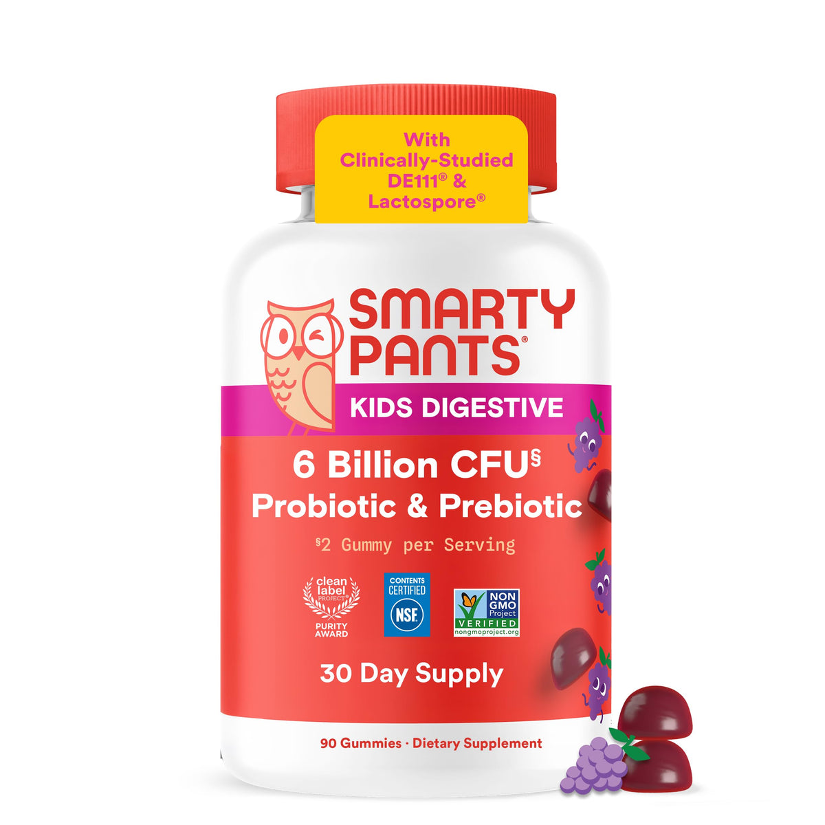 SmartyPants Kids Probiotic & Prebiotic Gummies for Digestive Health