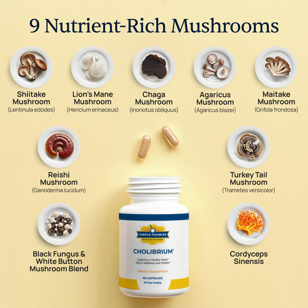 Simple Promise Cholibrium 9-in-1 Mushroom Complex - 60 Capsules - image 4