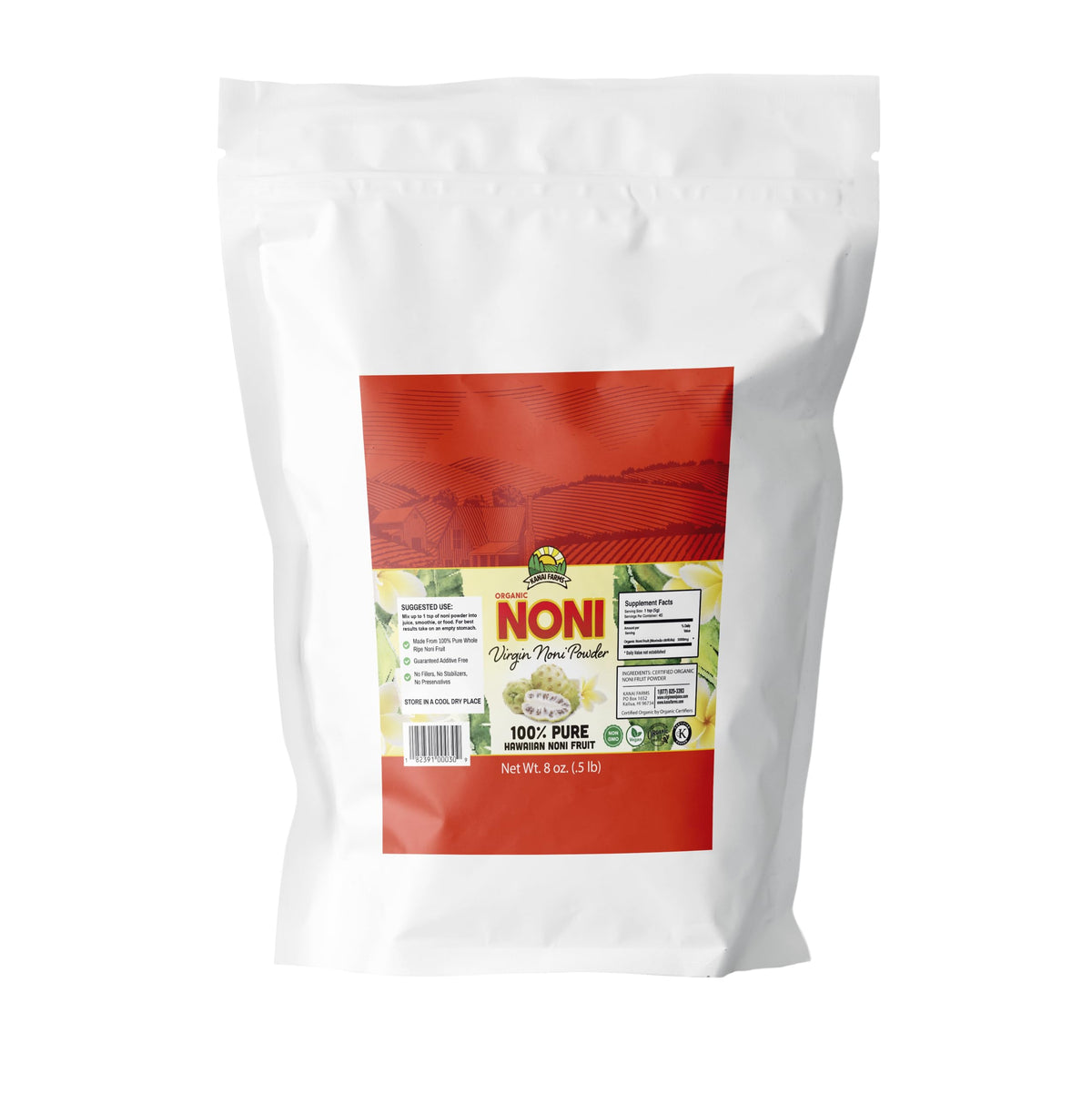 Kanai Farms Virgin Noni Powder 100% Pure Hawaiian - 8oz