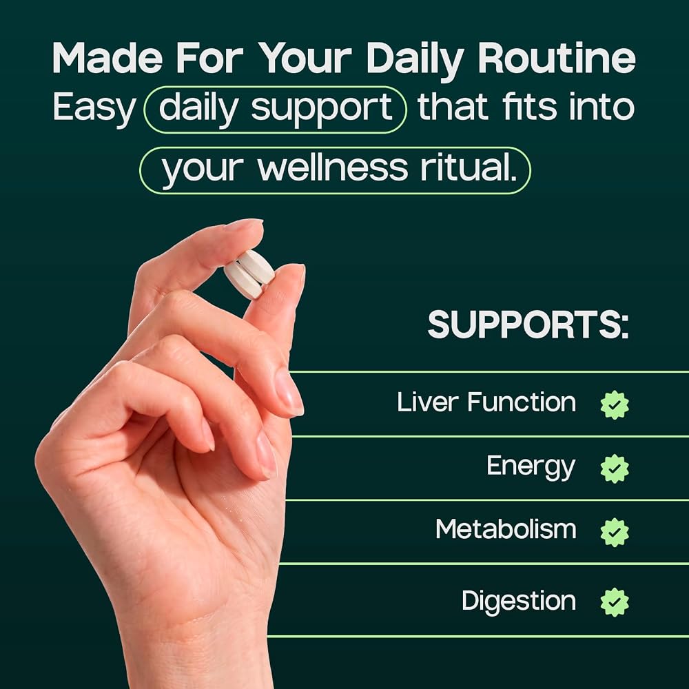 LIVERITE Liver Aid Supplement for Daily Liver Support - 240 Tablets - image 3