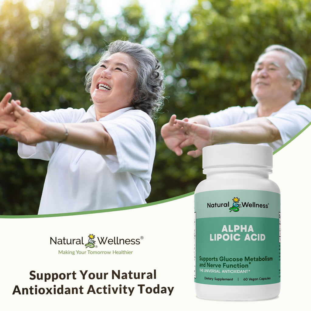 Natural Wellness Alpha Lipoic Acid 600 mg Antioxidant - 60 Capsules - image 7