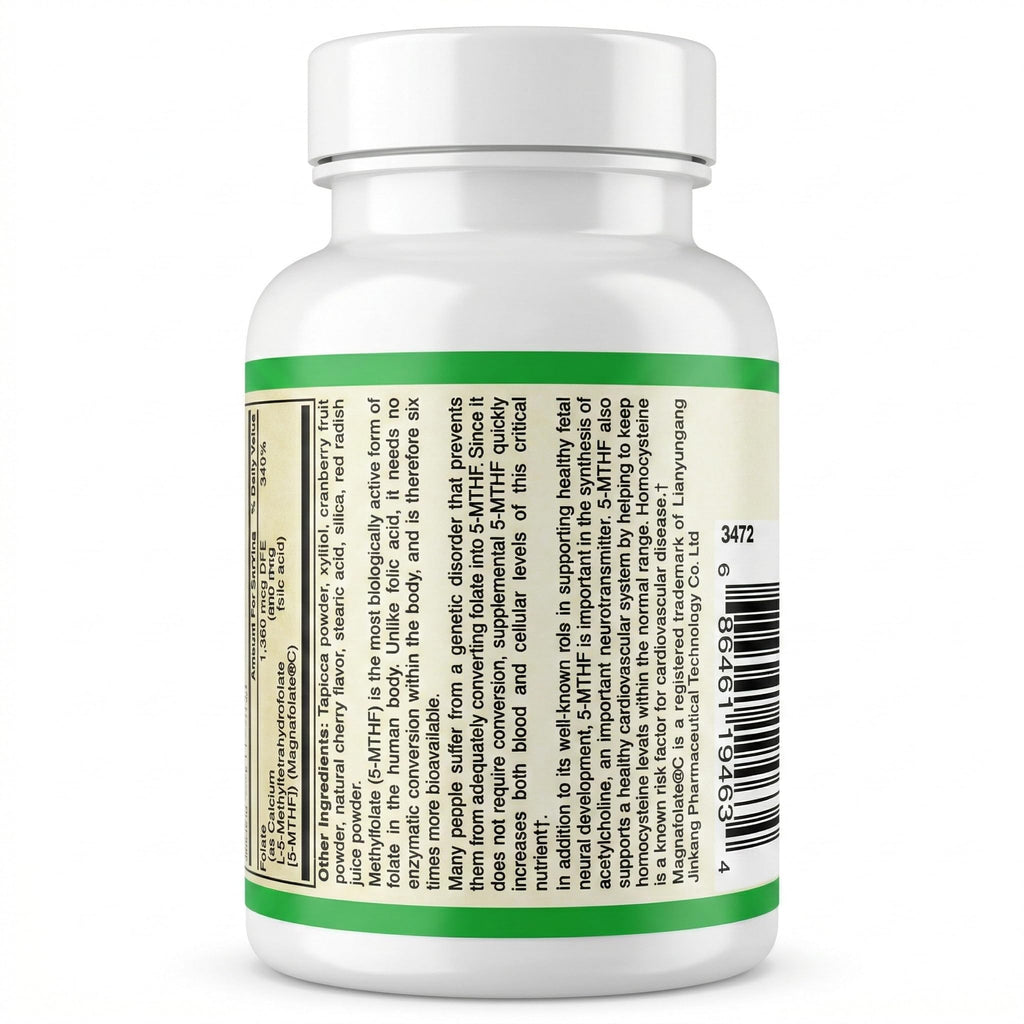 AlchePharma Coenzymated Methylfolate 1,360 mcg DFE - 60 Lozenges - image 5