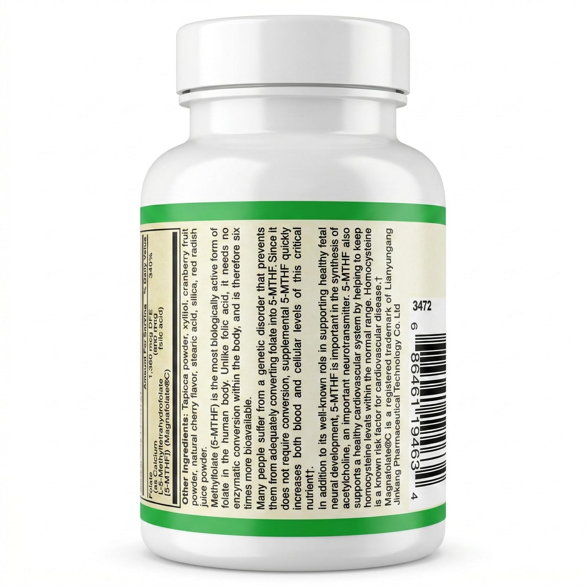 AlchePharma Coenzymated Methylfolate 1,360 mcg DFE - 60 Lozenges - image 5