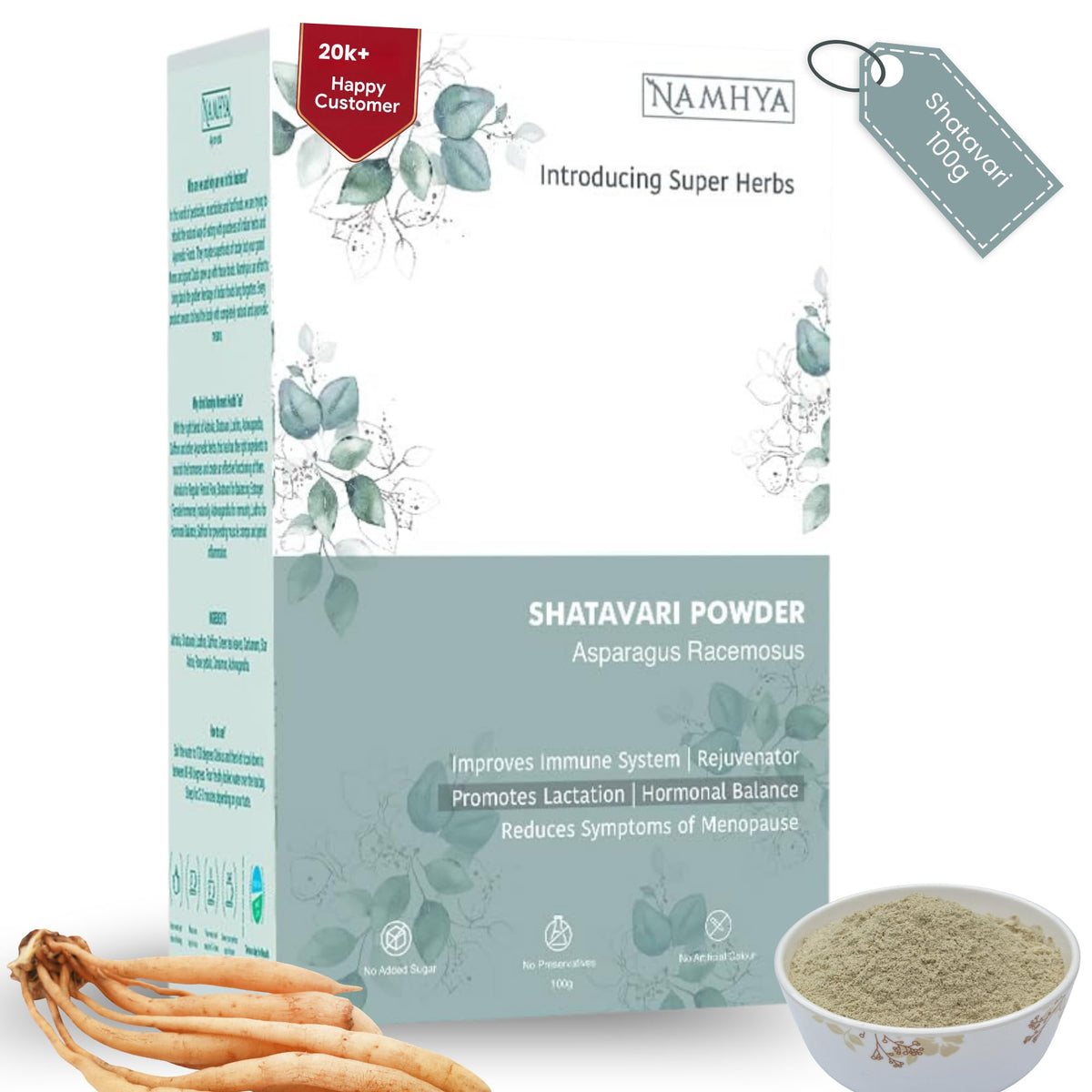 Namhya Shatavari Powder for Hormonal Balance - 100g