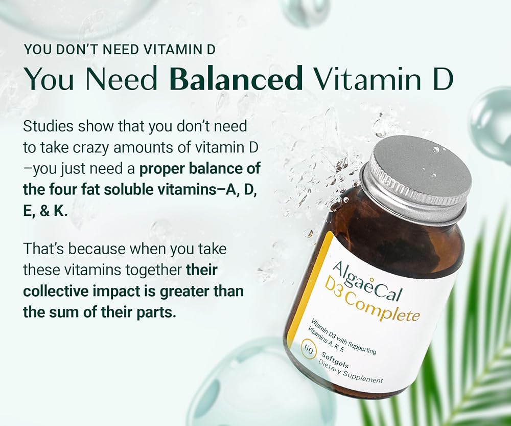 ALGAECAL D3 Complete - Enhanced Immune Support & Bone Health with D3