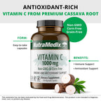 NutraMedix Corn-Free Vitamin C 1000 mg - 120 Vegetable Capsules - image 3
