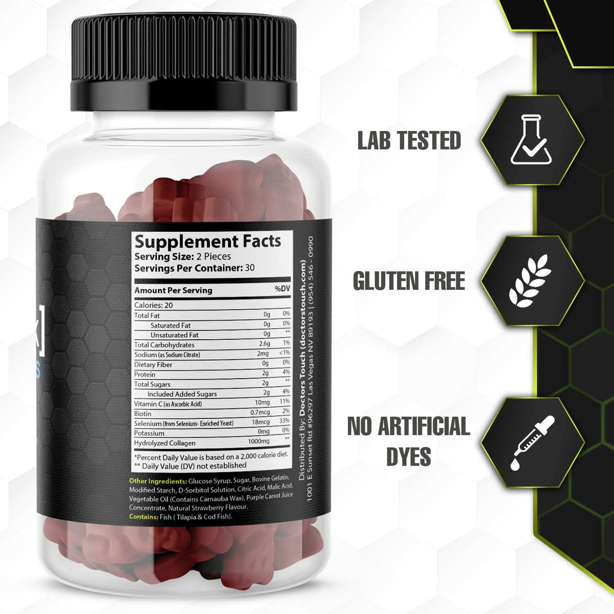 Doctor's Touch SKNtastic Collagen Gummies for Skin - 60 Count - image 2