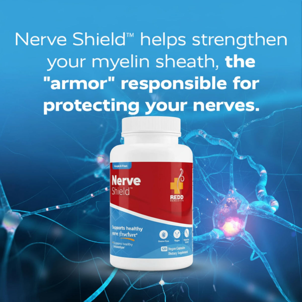 Redd Remedies Nerve Shield Supports Healthy Nerve Structure - 120 Tablets - image 5