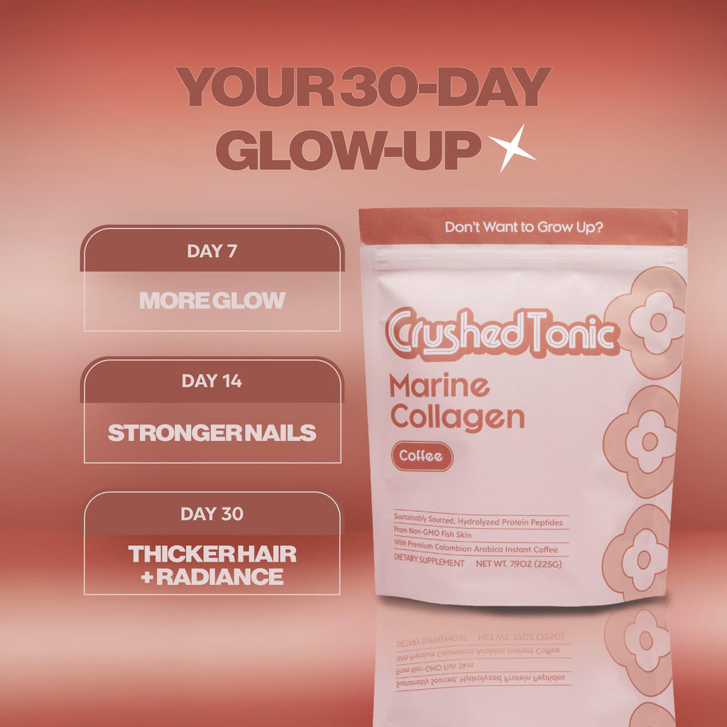 Crushed Tonic Korean Beauty Collagen Powder Coffee - 15 Sticks - image 3