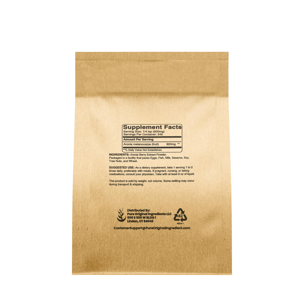 Pure Original Ingredients Aronia Berry Powder Fruit Supplement Extract